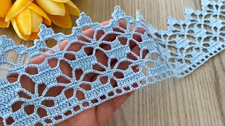 Simple and Stylish Crochet Pattern for Lace Edge Step by Step Tutorial [upl. by Moynahan880]