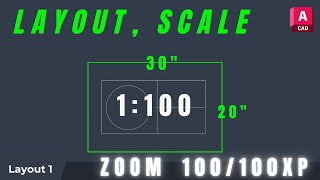 How to Layout Scale Viewport in AutoCAD 1 Minute Tutorial [upl. by Eseilana558]