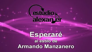 Esperaré  Armando Manzanero  Karaoke  Demo [upl. by Airebma]