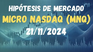 HIPÓTESIS DE MERCADO  MICRO NASDAQ MNQ  21112024 [upl. by Lagasse]