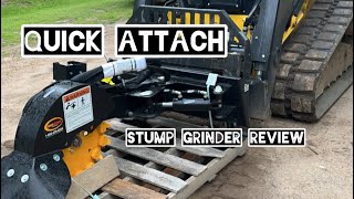 Quick attach stump grinder review on new holland c362 [upl. by Furnary]