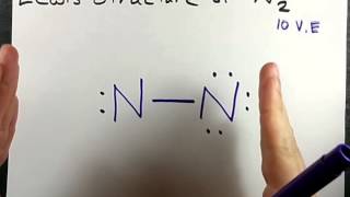 Lewis Structure of N2 Nitrogen Gas [upl. by Bronnie]