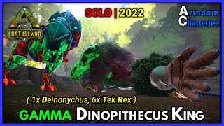 Ark Lost Island  SOLO GAMMA DINOPETHECUS KING BOSS FIGHT  S2E260 [upl. by Lithea998]