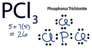 PCl3 Lewis Structure  How to Draw the Lewis Structure for PCl3 Phosphorus Trichloride [upl. by Erreid978]