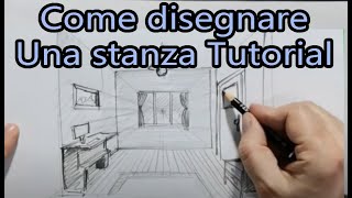 Disegnare una Stanza tutorial punti di fuga [upl. by Ahsiekrats500]