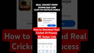 Real Cricket Swipe Download  How to Download Real Cricket Swipe  rcswipe rc24 shorts [upl. by Olcott521]