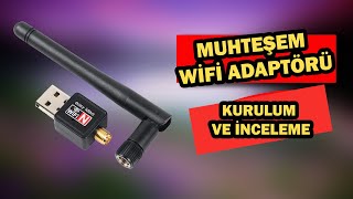 300 Mbps Wireless Adaptör Wifi 11N 80211BGN  Usb Wifi Anteni İnceleme [upl. by Burman376]