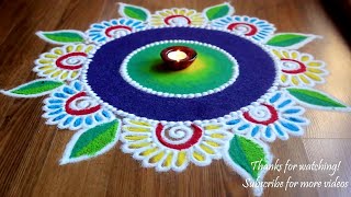 beautiful Rangoli Designs with colours by Shital Daga Diwali rangoli designs [upl. by Hughett]