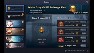 What to exchange from Divine Dragons Pill  Event icon then Exchange Shop [upl. by Alyaj]