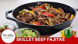 Beef Fajitas  How to make Skillet Beef Fajitas  Steak Fajitas [upl. by Tilly300]