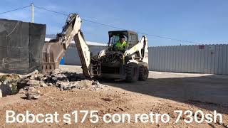 Skid steer loader retro 730SH  with excavator  1H in 10MIN [upl. by Ayahsey713]