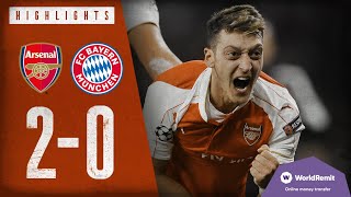 Arsenal 20 Bayern Munich  Arsenal Classics  Champions League highlights  2015 [upl. by Gelb621]