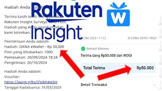 cara meredeem hadiah saldo DANA dari Rakuten Insight [upl. by Suhcnip349]