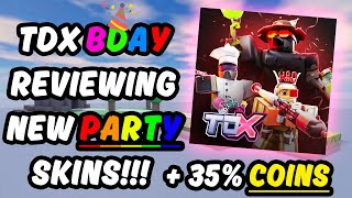 TDX REVIEWING NEW ANNIVERSARY SKINS SHOWCASE  ROBLOX [upl. by Calla]