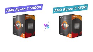 🤖 AMD Ryzen 7 5800X vs Ryzen 5 5500 🔥  CPU FaceOff [upl. by Rube]