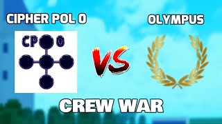 ADMIN CREW Cipher Pol 0 vs Olympus no Mercy CREW WAR  Roblox Blox Fruits PvP [upl. by Aniraad501]