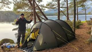 351 NORTENT Ly2 Tunnel Tent  A 2 Person Tent For 4   First Impressions After Two Night Camp [upl. by Nylanna]