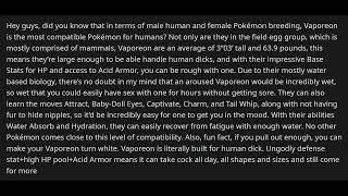 The Vaporeon AI copypasta is great Vaporeon Is Breedable [upl. by Ahsiniuq12]