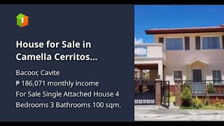 House for Sale in Camella Cerritos DaangHari Bacoor Cavite [upl. by Gibb8]