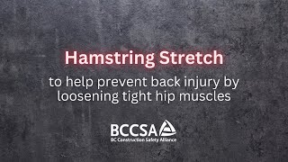 Hamstring Stretch – to help prevent back injury by loosening tight hip muscles [upl. by Ainoz]