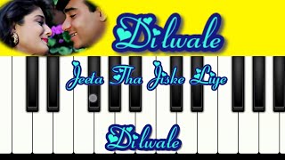 Jeeta Tha Jiske Liye Dilwale Piano  Easy Mobile Piano Lesson YouTube · LalitaNayal [upl. by Llirrem]