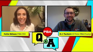 PBA QampA  Episode 3  EJ Tackett Tries to Claim the Lead in PBA Trivia [upl. by Neeleuqcaj362]