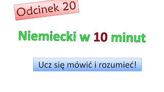 Podstawy niemieckiego 20 Nauka niemieckiego dla początkujących Zacznij mówić po niemiecku Odc20 [upl. by Prudi]