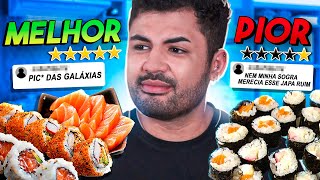 PEDIMOS O PIOR E O MELHOR SUSHI DO APLICATIVO [upl. by Nahte665]