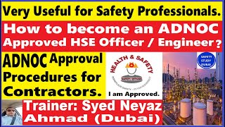 ADNOC APPROVAL How do you get the Approval FULL INFORMATION adnoc safetyofficer hse approvals [upl. by Rizzo708]