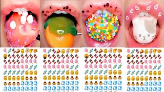 ASMR Eating Emoji Challenge Foods crSunnyEATING [upl. by Gereld]