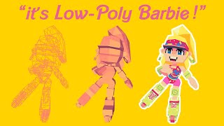 Rollerblade Barbie 3D Model  Character Build amp Rigging in Blockbench [upl. by Enilrem161]