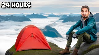 24 Hours On MountainWith Peace  Solo Camping [upl. by Cimbura]