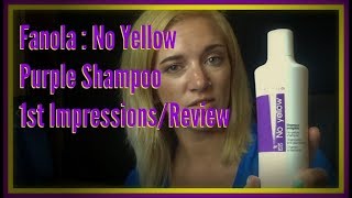 Fanola No Yellow Purple Shampoo  Review and 1st Impressions  Miss Molly [upl. by Rosalinde]