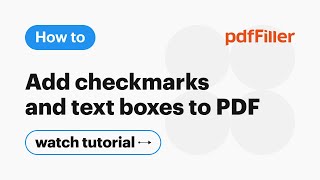 How to Add Checkmarks amp Text Boxes to PDF [upl. by Aridan79]