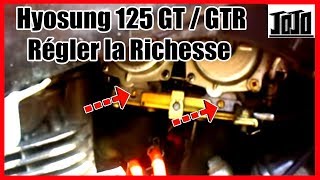 Hyosung 125 GTR │Régler la richesse  On bricole 1 [upl. by Atsedom]