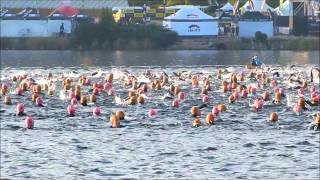 départ découverte triathlon gerardmer 2014 [upl. by Esilehs]