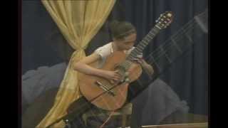 Francisco Tarrega Tango  Perfectly played by 12 year old Hanna [upl. by Murry]