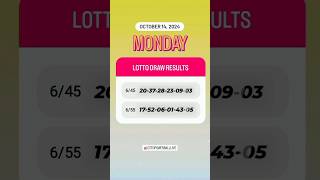 645 655 Live Draw Lotto Result  October 14 2024 Monday 9 PM lottoresulttoday [upl. by Valerye]