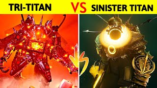 Tri Titan vs Sinister Titan  Skibidi toilet  Who would win in hindi [upl. by Sulakcin]