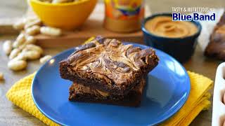 BlueBand Peanut Butter Brownies Recipe [upl. by Gerta]