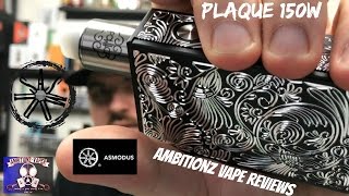 Asmodus PLAQUE 150w TC Box Mod Review  AV Elite [upl. by Htabmas]