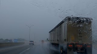 SLEEP Instantly Driving in Rain for Sleeping quotReal Footagequot Heavy Rain Noise On Highway Rain sounds [upl. by Eiramacissej]