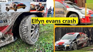 Elfyn evans crash video WRC Central European Rally 2023 Saturday Morning Loop Explains Evans Crash [upl. by Elik43]