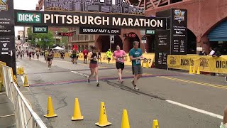 Pittsburgh Marathon Finish Line 11 AM to 1130 AM [upl. by Nnywg]