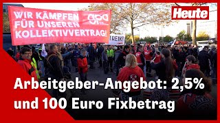 MetallerStreik Gewerkschaft fordert 116 Lohnerhöhung [upl. by Aleibarg]