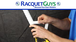 How to install an overgrip on your tennis racquet by Racquetguys [upl. by Kciderf699]