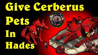 Zagreus gives Cerberus pets in Hades [upl. by Enilauqcaj563]