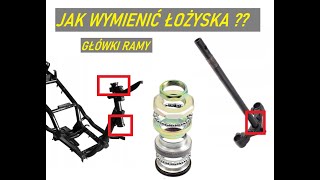 415 JAK WYMIENIĆ ŁOZYSKA GŁÓWKI RAMY SKUTER 4T 10 CALI [upl. by Nauqram]