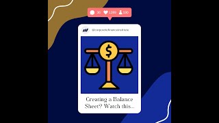 🧾 How To Create a Balance Sheet StepByStep [upl. by Yelwar]