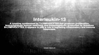 Medical vocabulary What does Interleukin13 mean [upl. by Leggett]